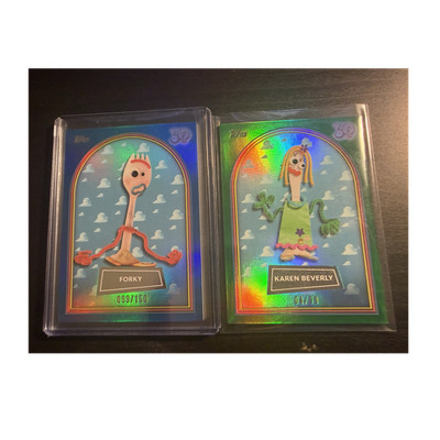 Topps Forky & Karen Beverly 2-Card Lot Parallel/Variety Standard Size