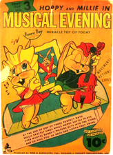 Hoppy and Millie in Musical Evening Tippy Toy 3 unpunched 1945 VG
