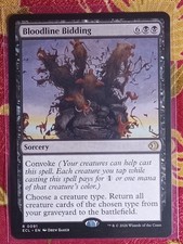 BLOODLINE BIDDING  Lorwyn Eclipsed Magic The Gathering MTG Rare Card  Black