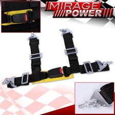 2 Jdm Black 4 Point Shoulder Strap Quick Release Seat Belt Buckle Latch 2 Jdm Black 4 Point Shoulder Strap Quick Release Seat Belt Buckle Latch