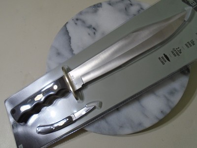 Old Timer Full Tang Bowie Fixed Blade Folding Pocket Knife Set w Sheath 1158653