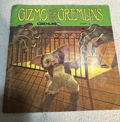GREMLINS Gizmo and the Gremlins Book/Record Story 2 Book & VINYL 33 1/3, 1984