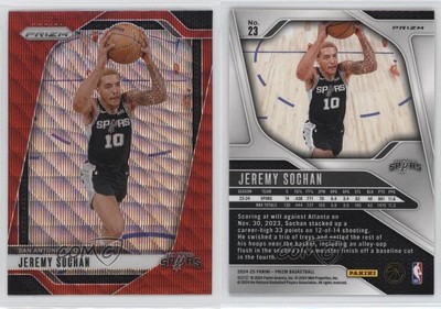 2024-25 Panini Prizm Ruby Wave Prizm Jeremy Sochan #23