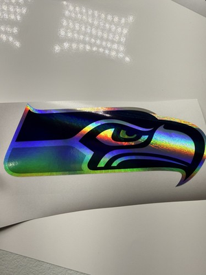 #ad Seattle Seahawks Holographic Vinyl Decal $5.00