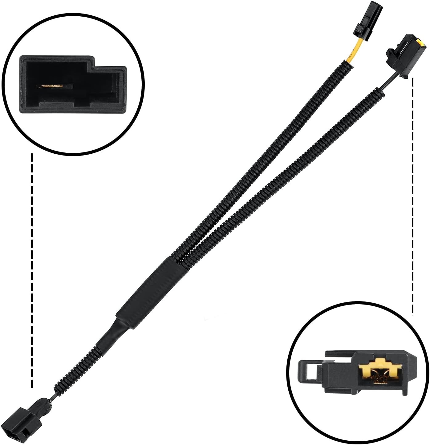 Wiring Harness Pigtail Socket, 1 to 2 Horn Adapter Connector Y Type Horn Toyota