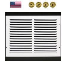 Durable Flat Stamped Steel Return Air Grille 15.75''w x 13.75''h - Easy Install
