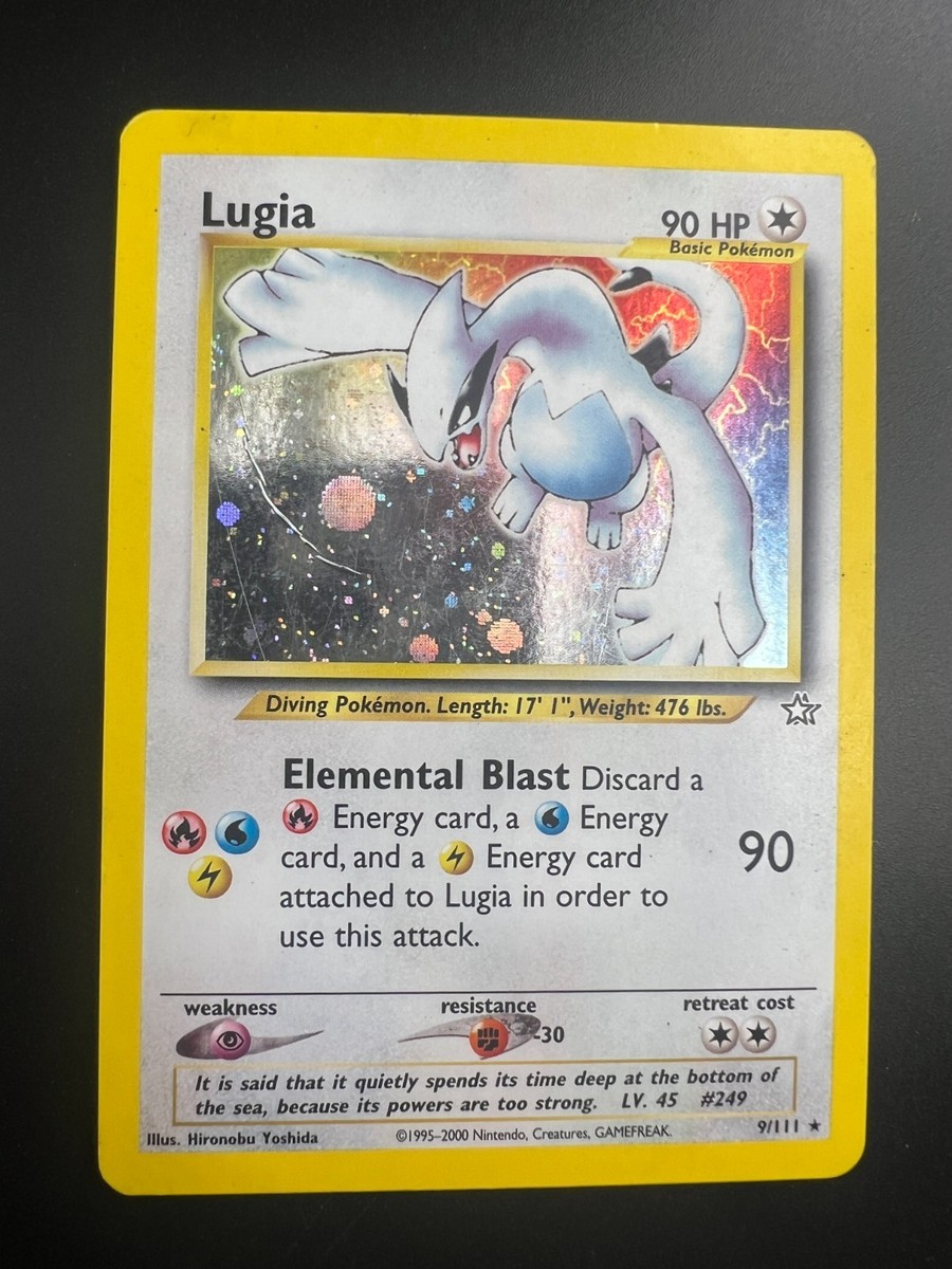Lugia - 9/111 - Pokemon Neo Genesis Unlimited Holo Rare Card WOTC