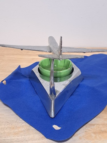 Alitalia Jet Ashtray, Metal Plane - Picture 9 of 21