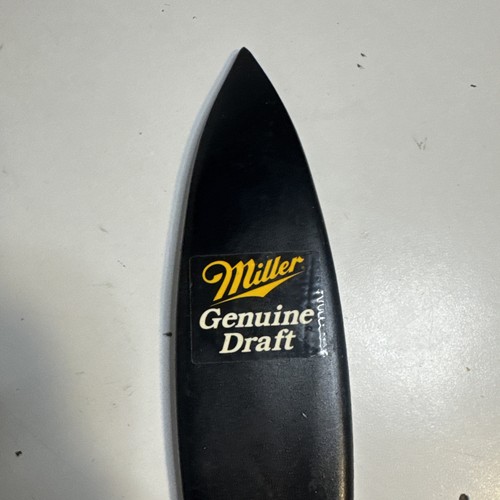 Miller Genuine Draft Beer Tap Handle Surfboard 10” Tall Purple Turquoise Rare - Picture 2 of 7