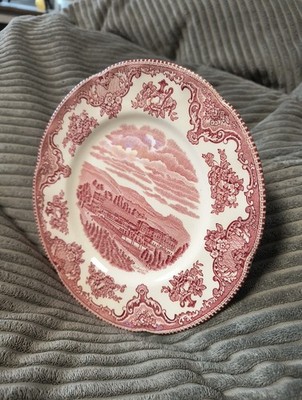 Johnson Brothers  Old Britain Castles  Teller Pink/Rot   Motiv: Chatsworth 1792
