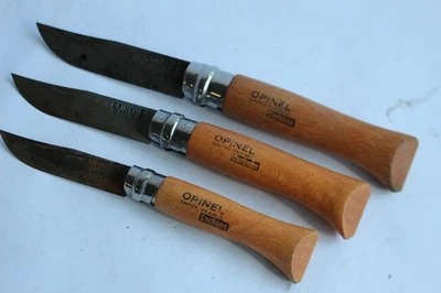 Trois couteaux OPINEL Carbone Savoie France (39459) - Photo 1/4