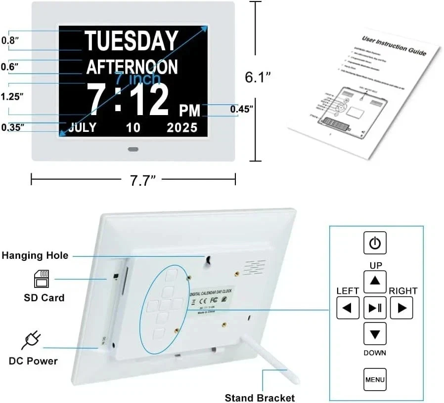 Relojes de Demencia para Mayores Reloj Digital Pantalla Grande con Fecha y Día de Wee Foto 3 de 4