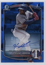 2025 Bowman Sapphire Edition Chrome Prospect Yeremy Cabrera Yeremi Auto 11s9