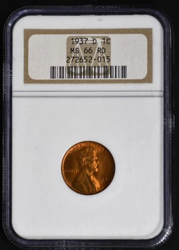 1937-D Wheat Cent NGC  MS 66 RD
