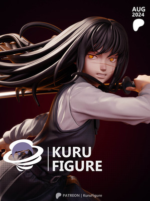 Asa (Kettensägenmann) Anime 3D Resin gedruckt Fan Art Figur Maßstab 1:7