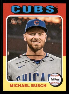 2024 Topps Heritage #537 Michael Busch Chicago Cubs - Image 1 of 2