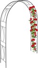 Metal Garden Rose Arch Arbour Trellis Black Decorative for Climbing Plants