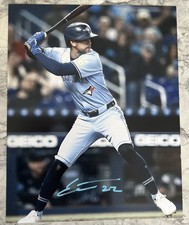 Ernie Clement Signed Autographed Toronto Blue Jays Batting 8x10 Photo