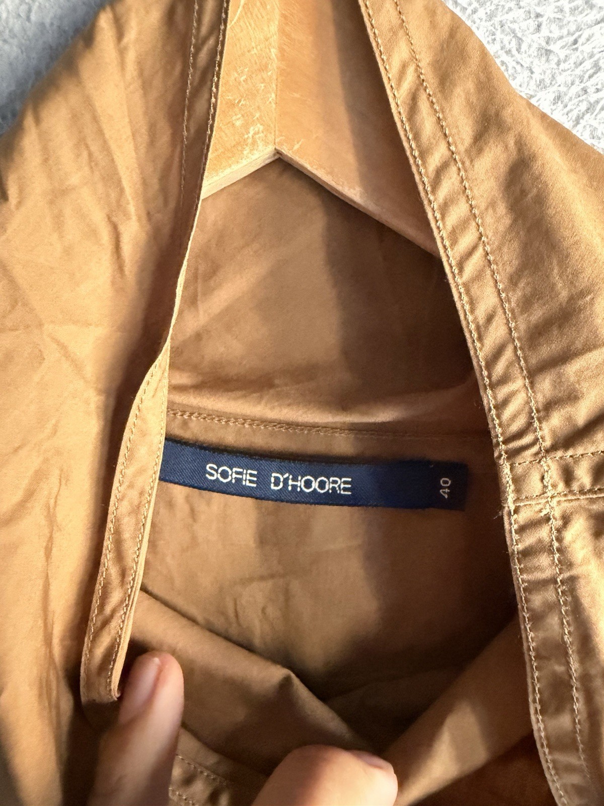 Sofie D’Hoore Top Womens 40 Brown Cotton Poplin Oversized Lagenlook Boho