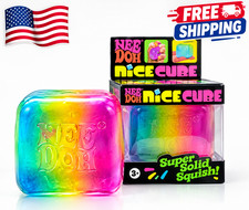 NeeDoh Rainbow Cube Squishy Toy Fidget Sensory Stress Relief Multicolor US