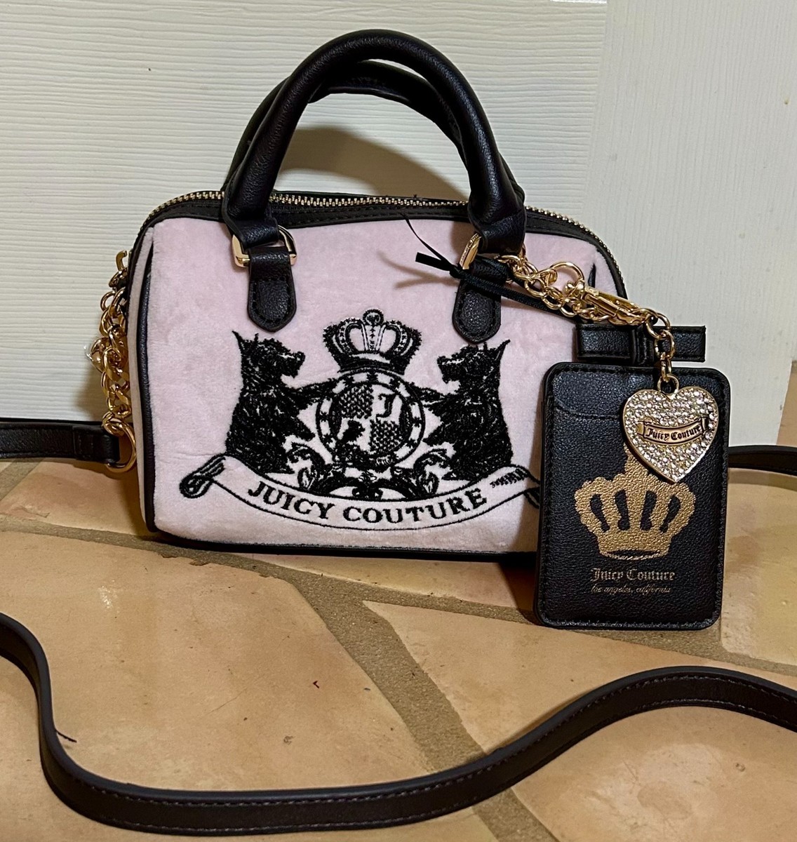 JUICY COUTURE Chiffon Pink CLASSIC SCOTTIE DOGS Mini SATCHEL