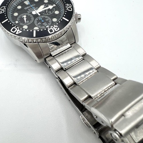 SEIKO Prospex V175-0AD0 Solar Chronograph Men's Diver Watch Blue - Picture 6 of 11