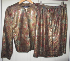 Set gonna giacca vintage Emanuel Ungaro Paris paillettes 40 euro 38" busto/26" vita