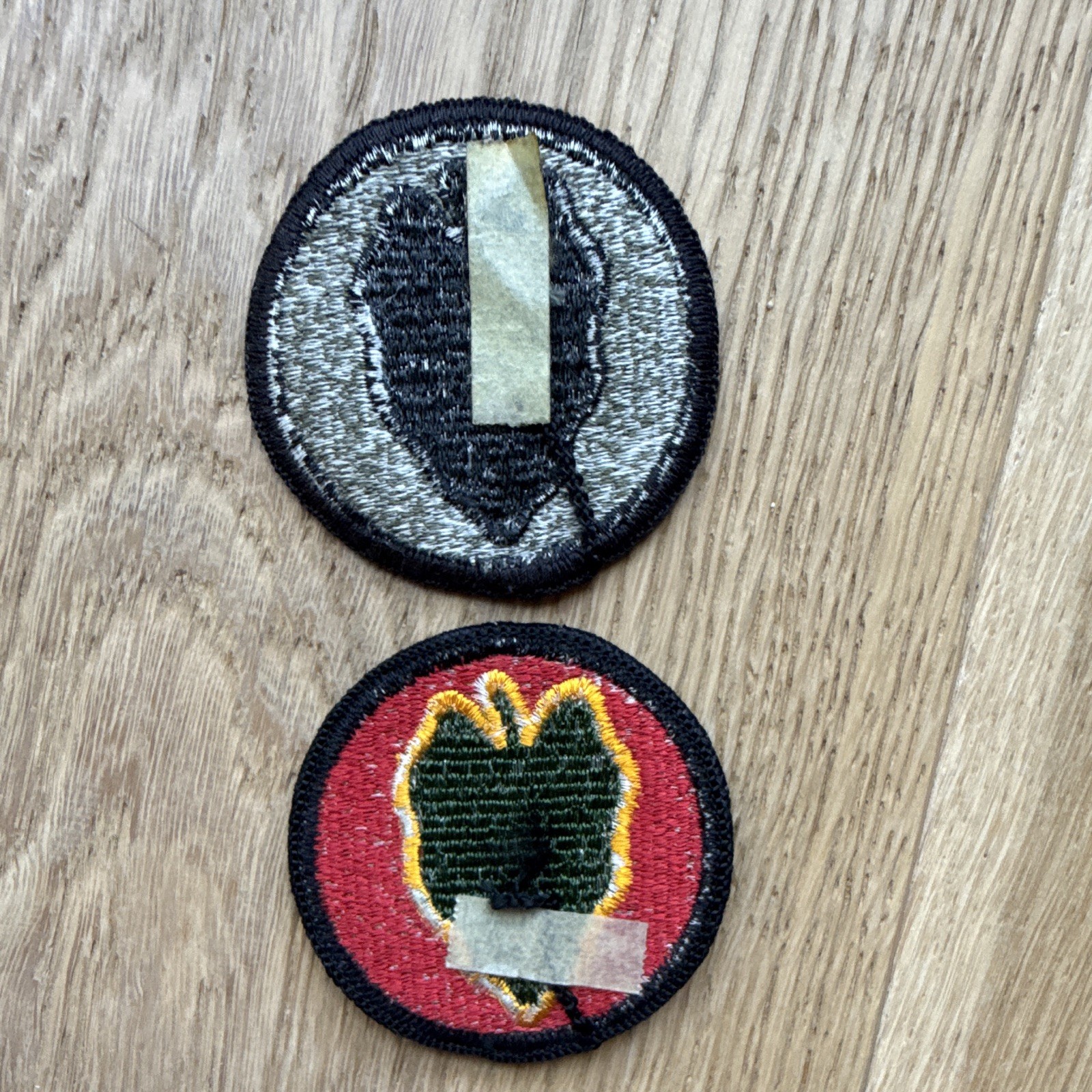 Subdeed US Army 24th Infantry Division Patch Lot of 2 Color & Subdued Taro Leaf ...