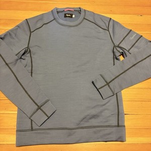 Rapha Merino Wool Sweatshirt Men’s XS READ Light Blue Cycling Pullover