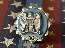 Rare NSA National Security Agency 10 Years Service Lapel Pin Award Insignia