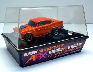 Aurora AFX 1:64 Scale 1955 Chevrolet Bel Air Hot Rod Dragster Slot Car Working
