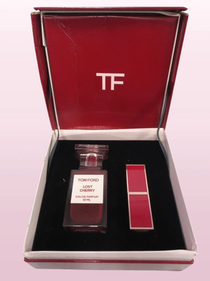 TOM FORD PRIVATE BLEND LOST CHERRY PARFUM & LIPSTICK SET LIMITED EDITION BOXED