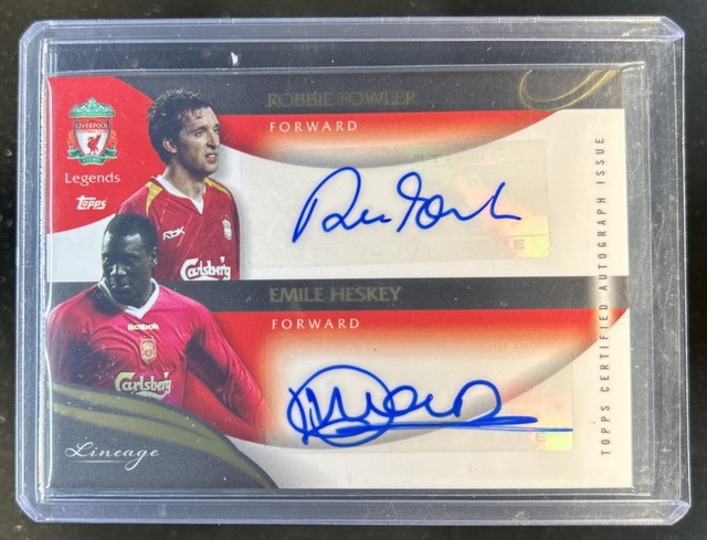 2022 Topps Liverpool Lineage Robbie Fowler Emile Heskey Co Signers Auto #AU-FH