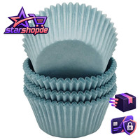 Cupcake-FöRmchen Muffin-Papier StandardgrößE Blau 100 StüCk BackzubehöR