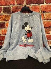 Walt Disney World MICKEY MOUSE Classic Pullover Blue Sweatshirt Sz Xl MOS/READ