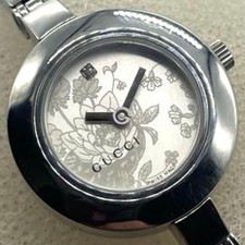 Pre-Owned Gucci 105 Quartz Watch Floral Dial