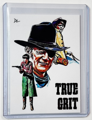 John Wayne Limited Edition Artist Signed ''True Grit'' Trading Card 5/10