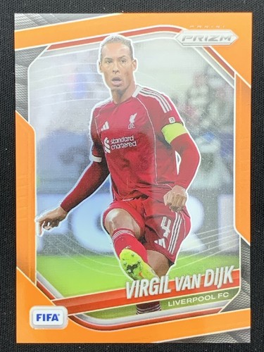 Virgil van Dijk 2025-26 Panini Prizm FIFA Orange Base /125 #103