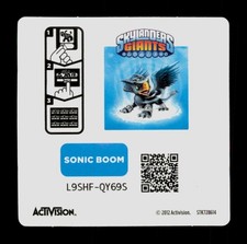 Sonic Boom Skylanders Giants 2012 Activision Sticker