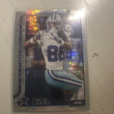 Topps 2020 Topps Chrome CeeDee Lamb #76 Dallas Cowboys Rookie Football Card. rookie card picture