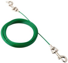 Boss Pet Products Q2220-000-99 Puppy Tie Out Cable 20' X-Small, Green