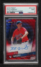 2019 Topps Finest Red Wave Refractor 2/5 Kyle Wright #FA-KW PSA 9 MINT Auto 1k0t
