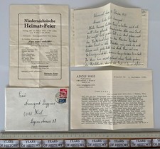 Kiel Brief an Annegret und Kurt Diggins U-Boot Kommandant u.a. Admiral Graf Spee