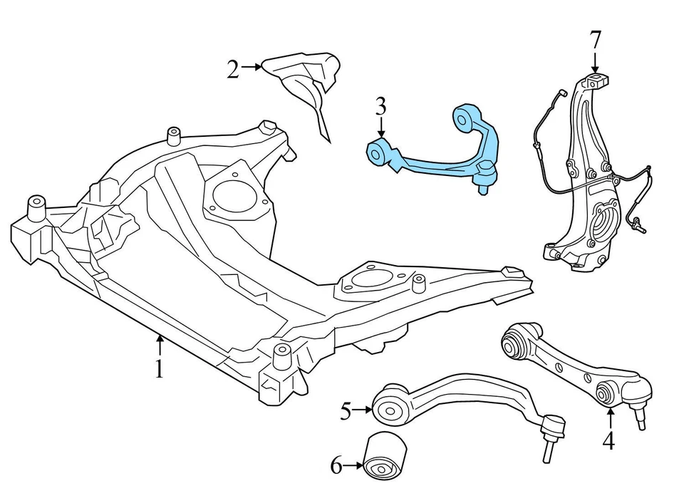 BMW 760LI 2013-2015 - Brazo de control superior delantero 6857516 Foto 3 de 4