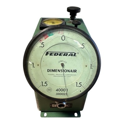 Mahr Federal D-4000 Dimensionair Air Gage Metric 4000:1 Magnification, UNTESTED!