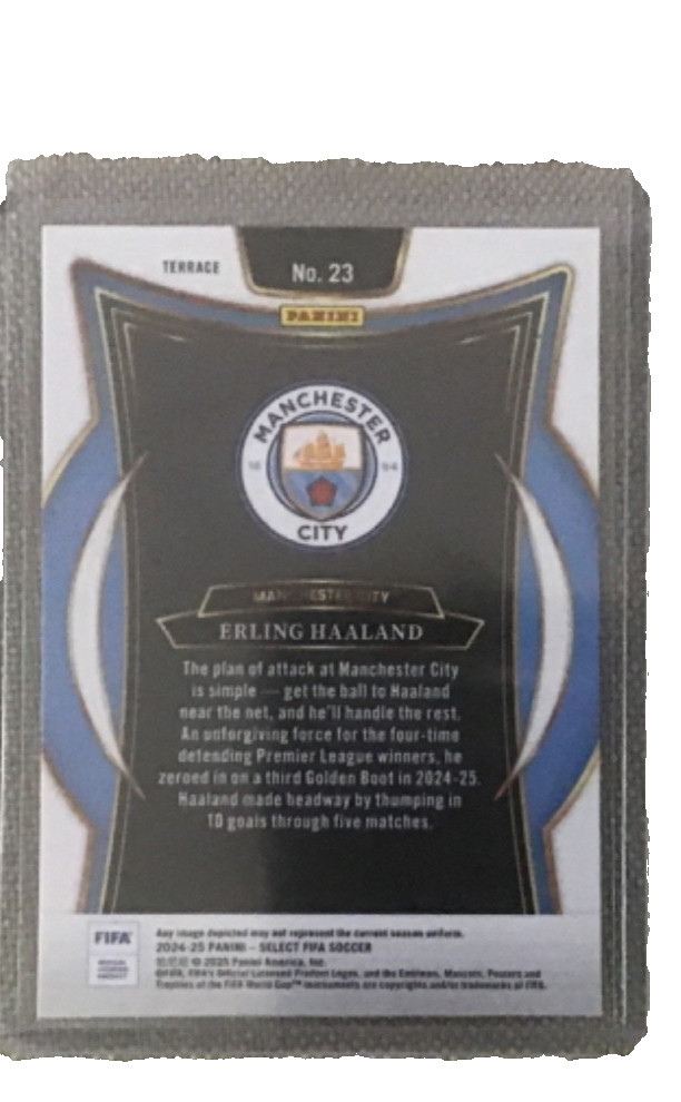 2023-24 Panini Prizm Premier League - Erling Haaland #3 Blue Prizm /299 view 2