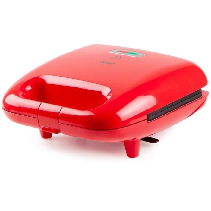 Appareil croque-monsieur 5 en 1 DOMO DO9242W rouge machine à gaufre et panini portable