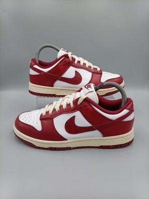 Nike Dunk Low PRM Sail Vintage Team Red - FJ4555-100 - UK 5