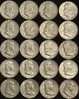 Roll of 20 Circulated 1963 Franklin Half Dollar 90% Silver Coins