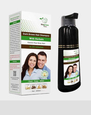 Dark Brown Hair Shampoo Herbal Gray Coverage Natural Hair Dye Shampoo Fast Easy